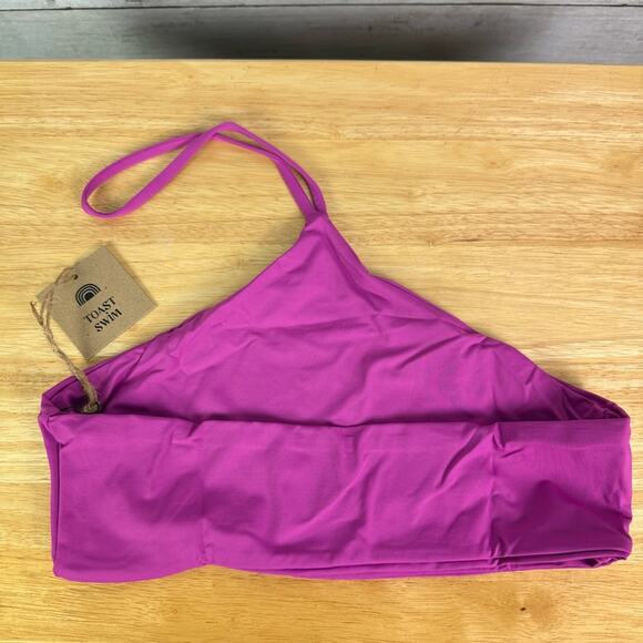 Free People X Toast Swim Apex Bikini Top Purple Orchid Size XL - Picture 2 of 4